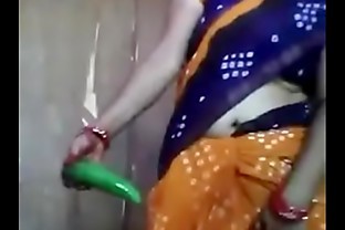 Desi aunty fuck with cucumber