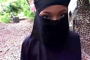 arab girl must wear hijab while getting fucked