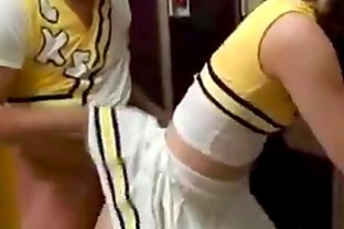 cheerleaders get fucked in the locker room by her friend