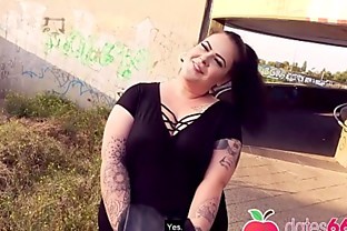 BIG GERMAN girl AnastasiaXXX gets some stranger's DICK in her CUNT right next to the autobahn! (ENGLISH)