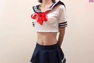 I had my beautiful older sister wear a costume of a sailor suit.