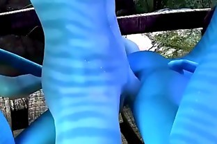 3D Cartoon sex  - Blue avatars big cock fuck and cumshot -  - 3D Cartoon sex