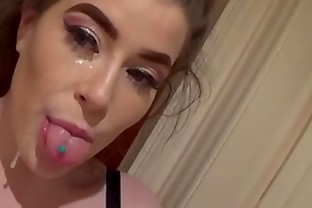 British Dirty Talking BBW Whore Sucks Big Dick for Facial - Amelia Skye