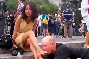 Public Foot Worship In New York City