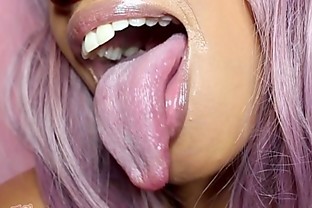 Longue Long Tongue Lips Mouth Fetish Lollipop Sucking