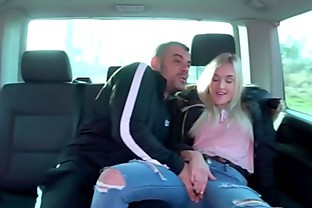 Stupid young blonde belive fake taxi came for her & let stranger fuck her raw